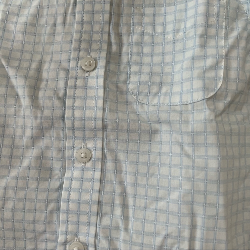 janie and jack special occasion boys blue plaid button down 6-12months NWT - Picture 2 of 4